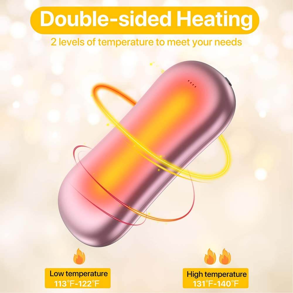 Worldgrowing 6-12H Double-Sided Heating Hand Warmer|fast heating